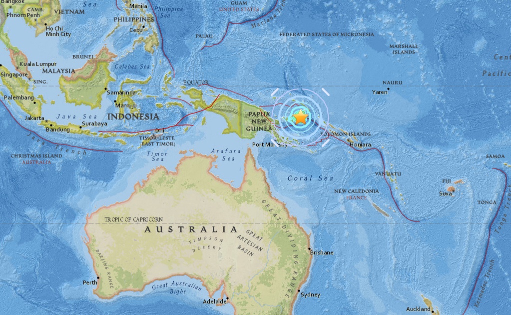 ​Sismo de 6.9 grados sacude Papúa Nueva Guinea; emiten alerta de tsunami