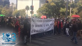 Comerciantes ambulantes marcharon al Zócalo