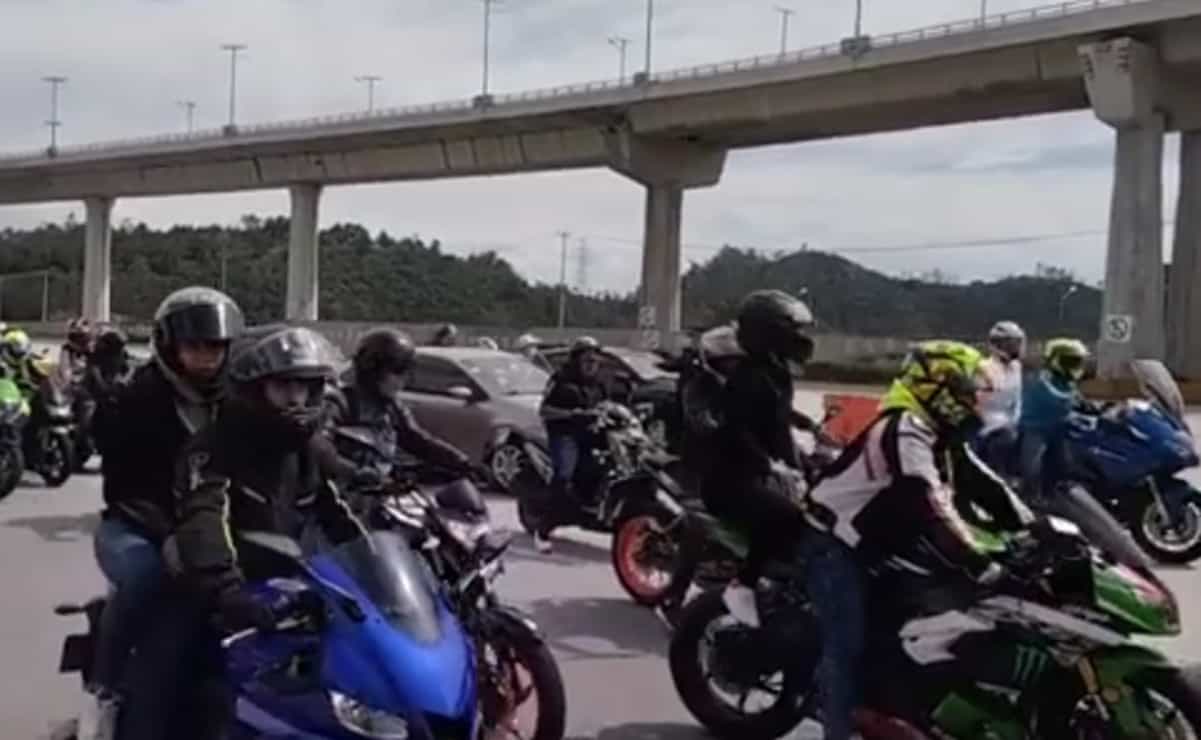 Sin contratiempos, realizan rodada en memoria de motociclistas muertos en la México-Cuernavaca