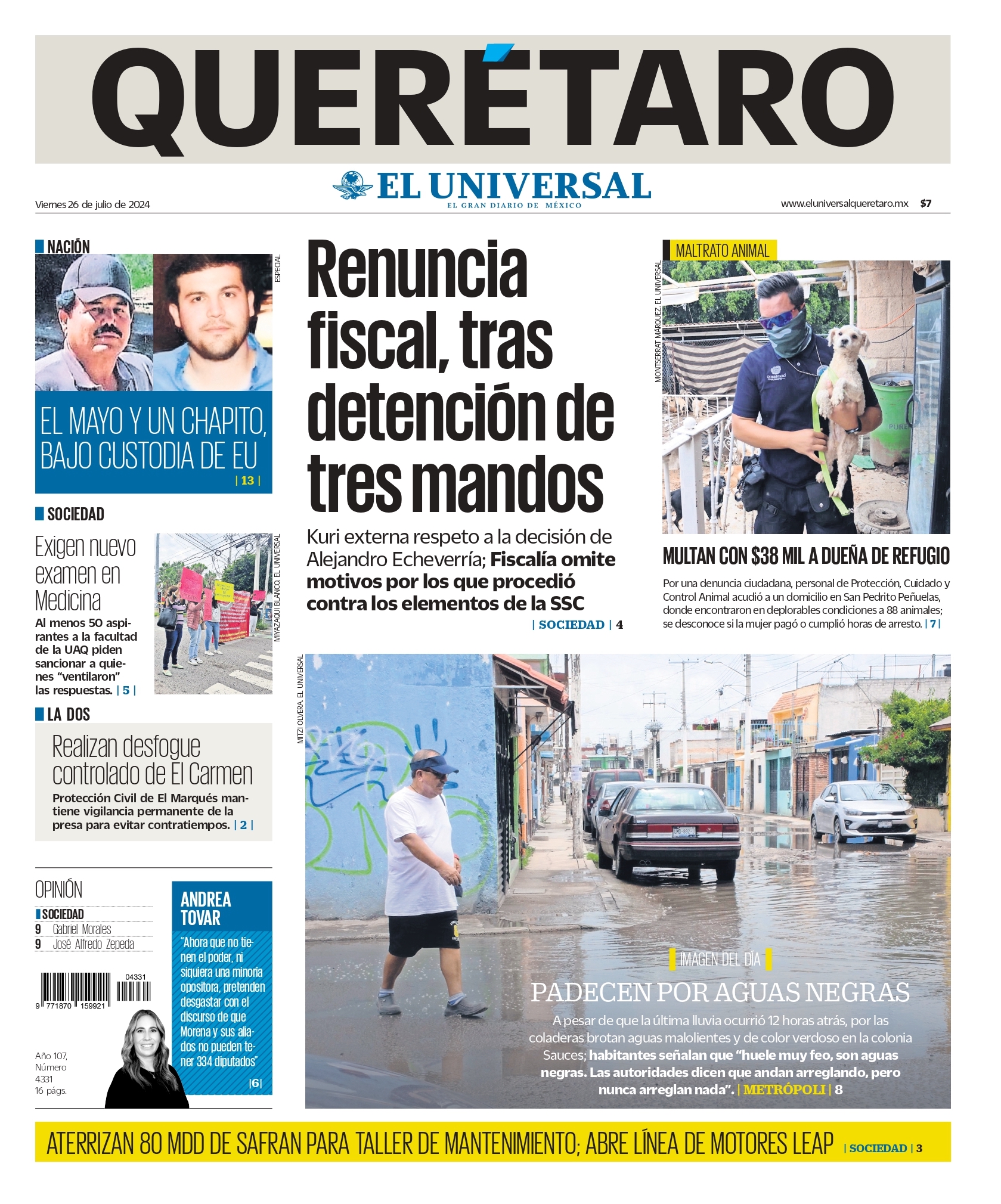 Portada 26 de julio de 2024