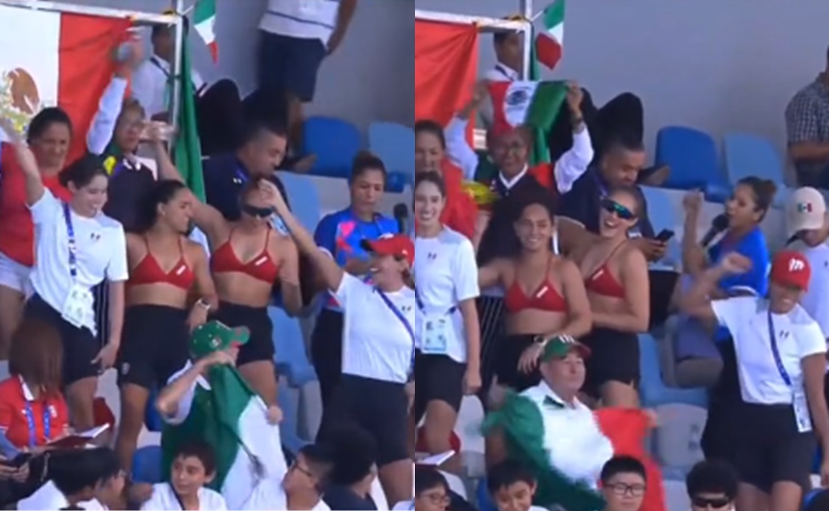 VIDEO: Nadadoras mexicana bailan payaso de rodeo y ponen ambiente en los Juegos Centroamericanos
