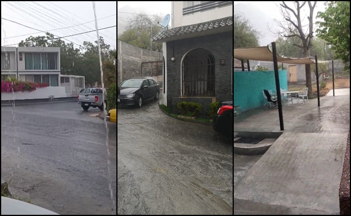 Tras meses de sequía, lluvia sorprende a habitantes de Santa Catarina, Nuevo León
