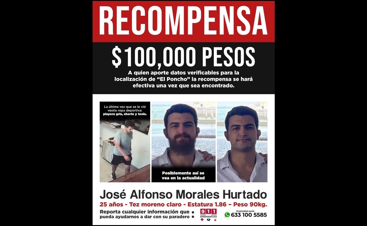 Ofrecen recompensa de 100 mil pesos por información de José Alfonso Morales, desaparecido en Sonora