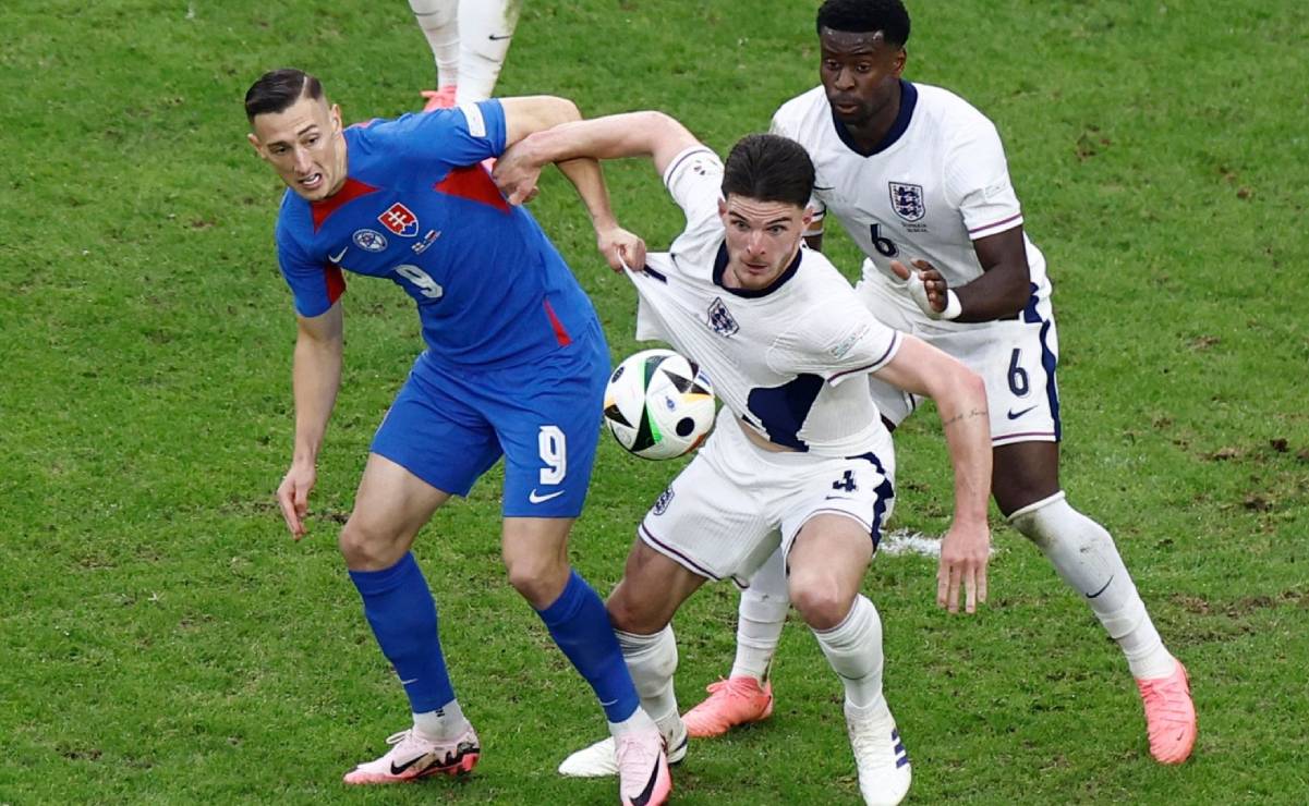 Inglaterra sufre ante Eslovaquia y gana el encuentro en los tiempos extras, en los octavos de final de la Eurocopa