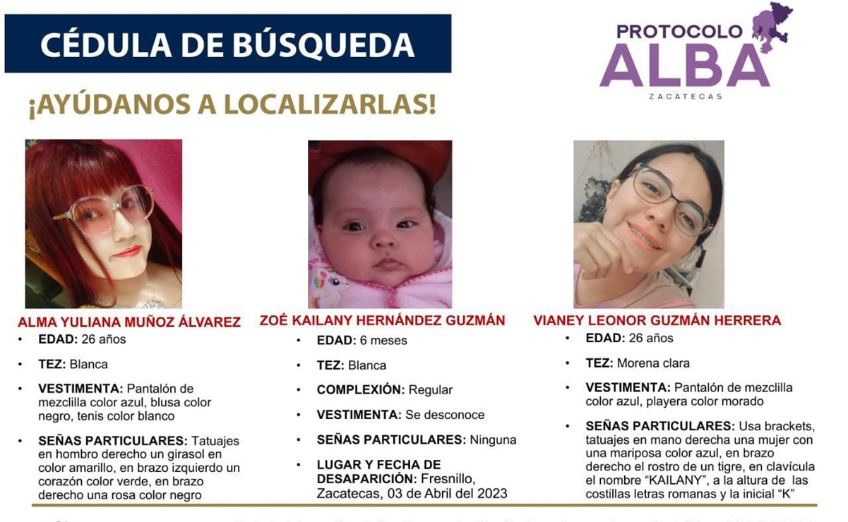 Reporta Sedena secuestro de esposa e hija de militar en Fresnillo, Zacatecas