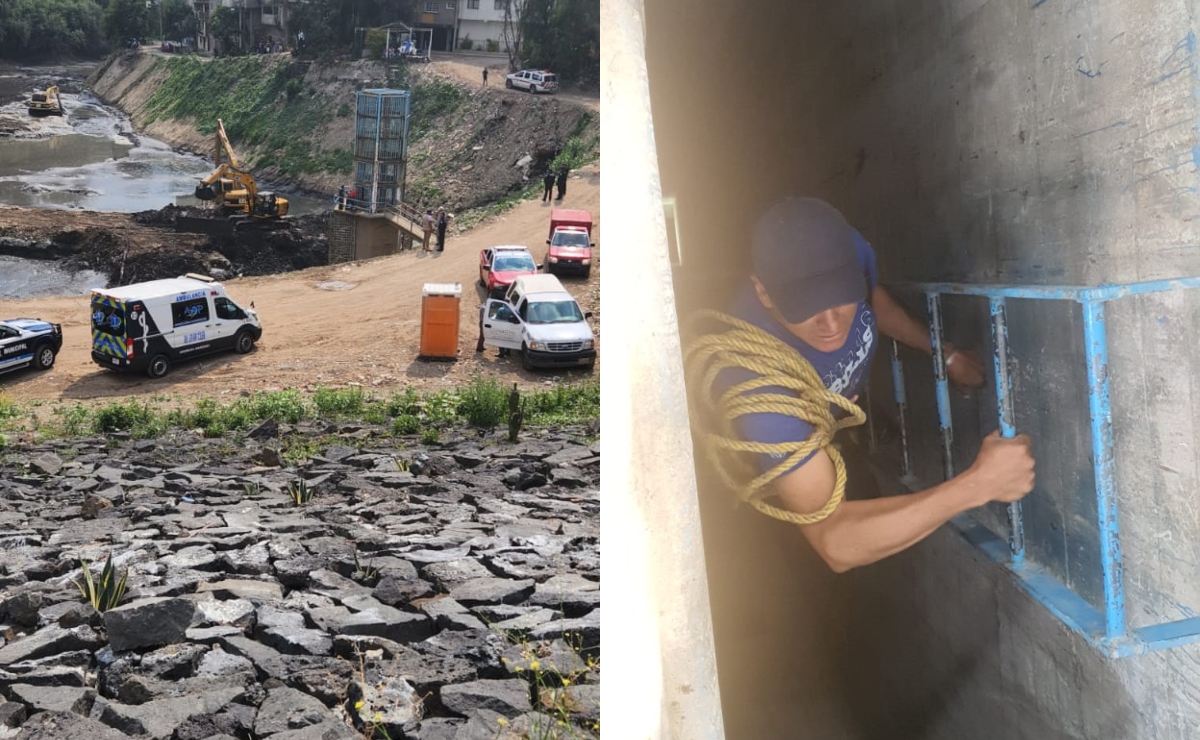 Derrumbe en presa de El Sordo en Naucalpan deja 2 trabajadores de Conagua muertos