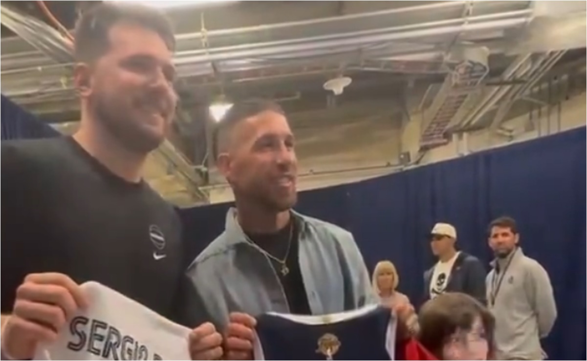 VIDEO: Luka Doncic y emotivo encuentro con Sergio Ramos en el Juego 4 de la NBA