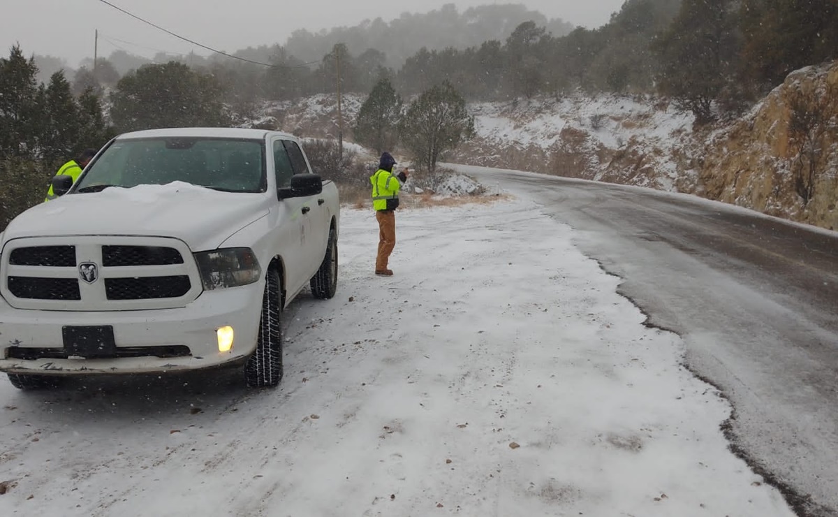 En plena primavera cae nieve en diez municipios de Chihuahua