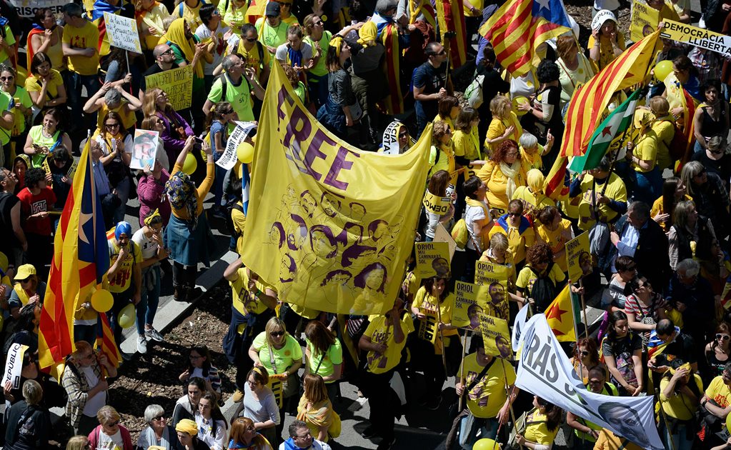 ​Protestan en Barcelona para pedir libertad de reos independentistas