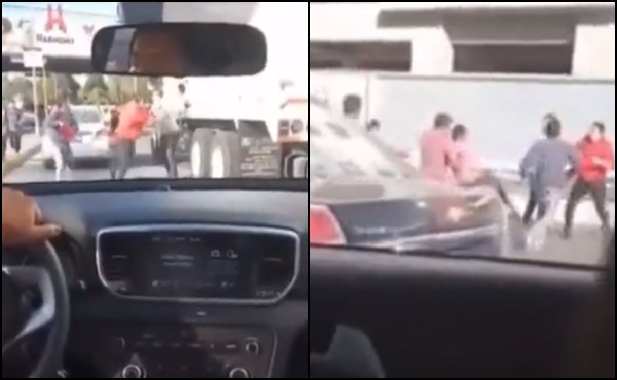 VIDEO: Por no darles una moneda, “limpiaparabrisas” agreden a conductor en Puebla 