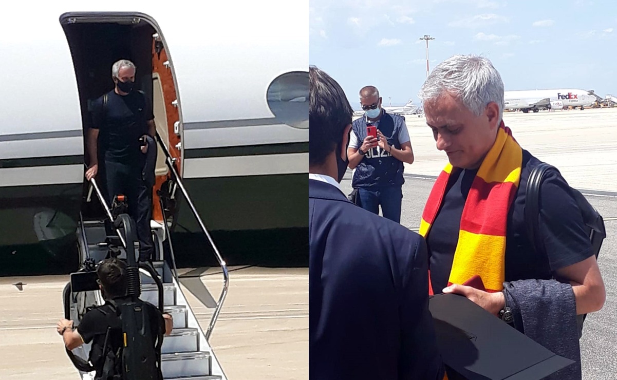 José Mourinho llega a Roma con espectacular recibimiento 