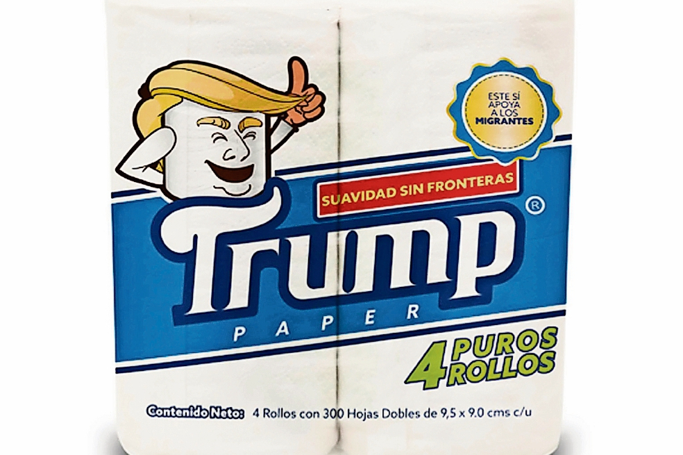 Mexicano lanza papel de baño marca Trump