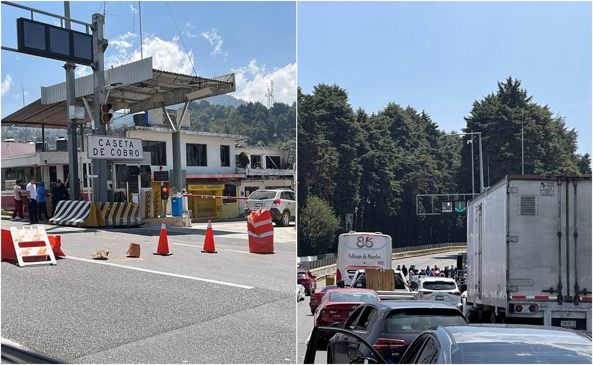 Restablecen circulación en autopista México-Cuernavaca a la altura de Tres Marías tras manifestación