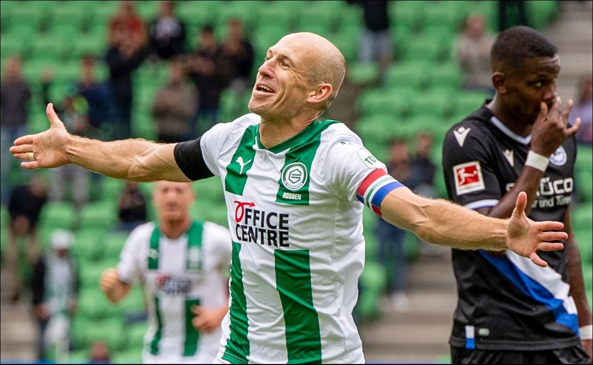 Arjen Robben marca su primer gol con el Groningen