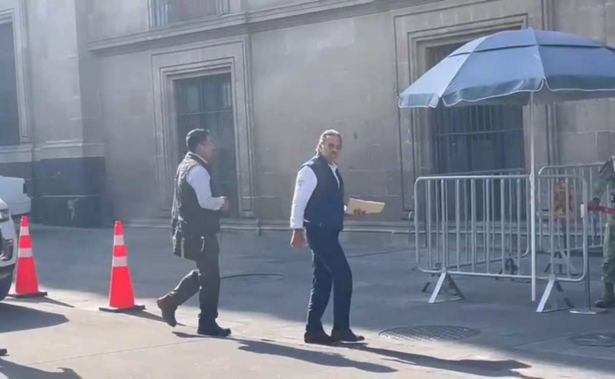 Tras incendio en Refinería de Dos Bocas, titular de Pemex llega a Palacio Nacional