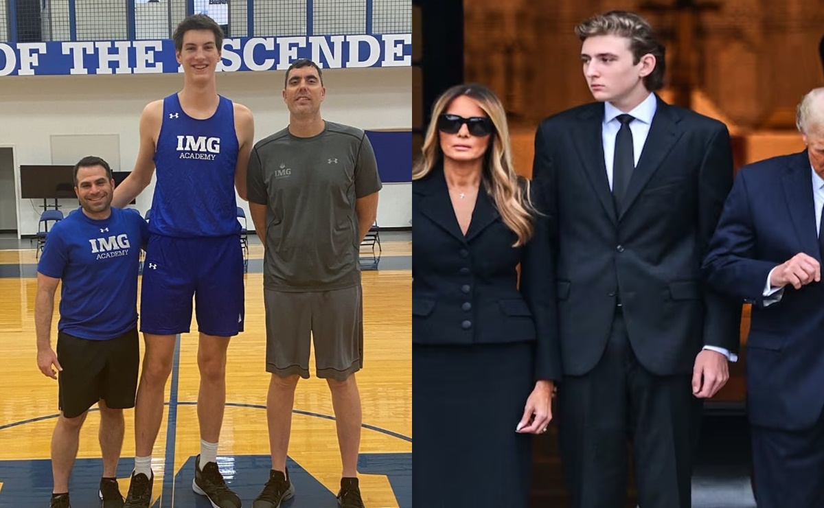 ¿Le gana a Barron Trump? El adolescente más alto del mundo jugará basquetbol en Florida