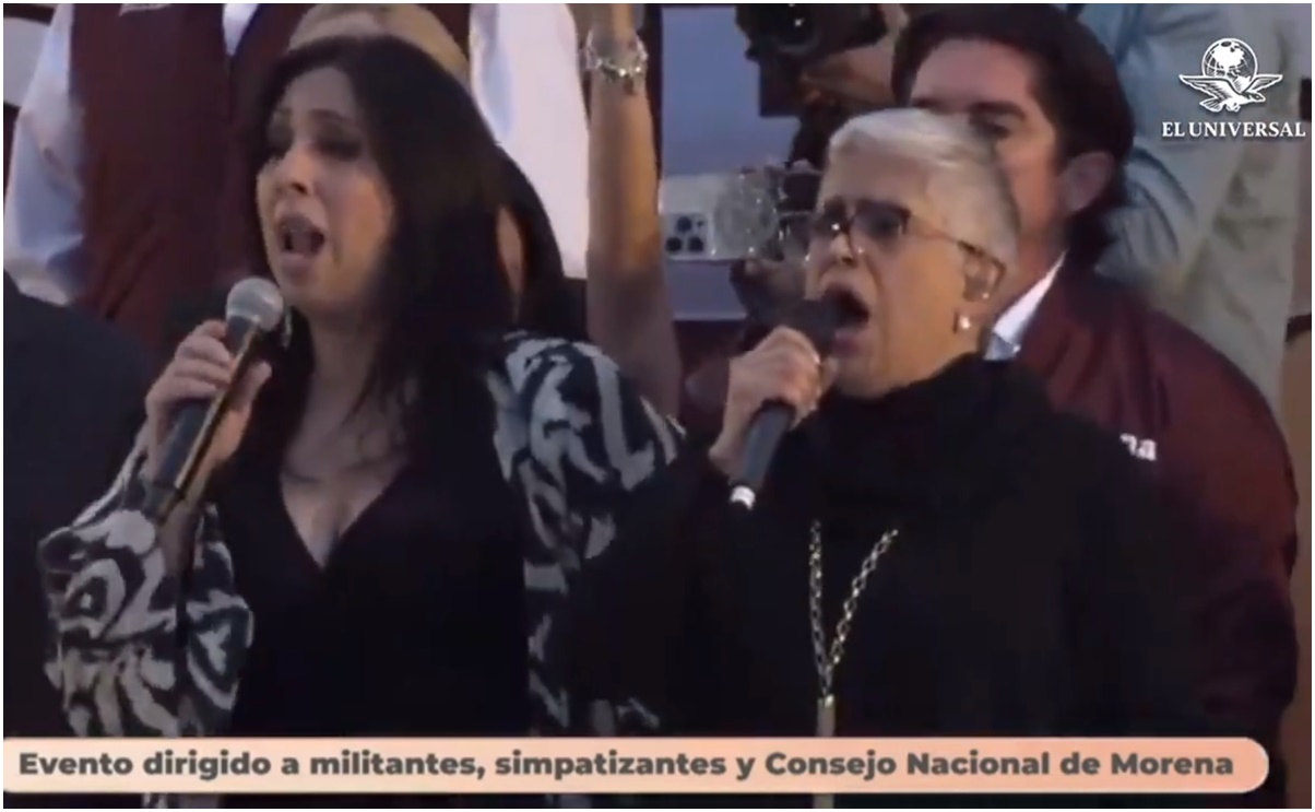 "Todo lo que Morena toca, lo descompone", dice Lilly Téllez por entonación del Himno Nacional de Regina Orozco y Eugenia León en evento de Sheinbaum