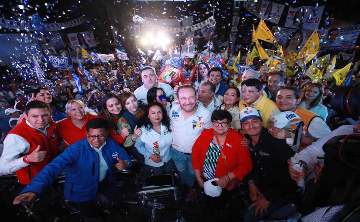 Santiago Taboada y Margarita Saldaña critican persecución política en cierre de campaña en Azcapotzalco