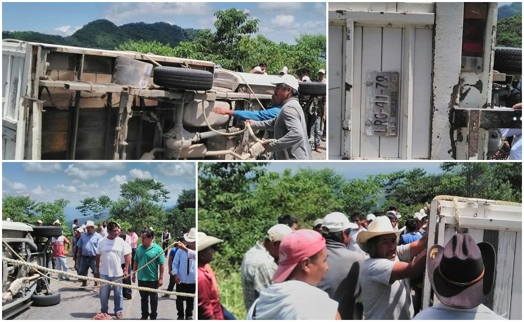 Vuelca camioneta con estudiantes en Veracruz; 20 heridos