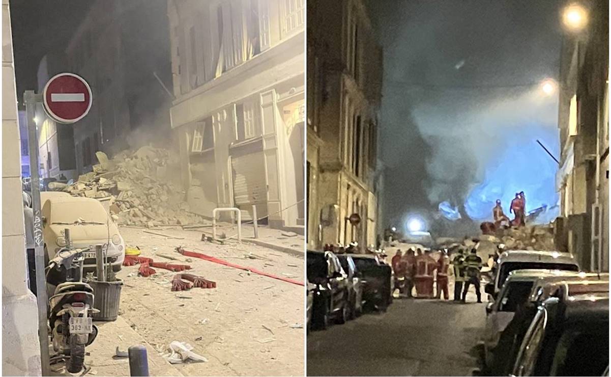 Edificio se derrumba en Marsella y deja al menos dos heridos