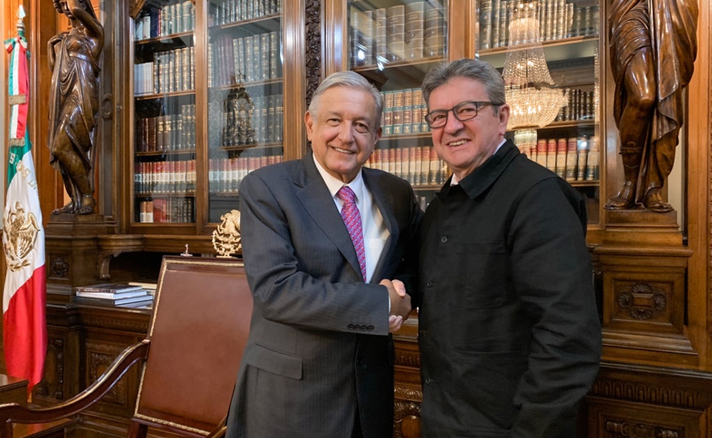 AMLO se reúne con Jean-Luc Mélenchon, líder del movimiento Francia Insumisa