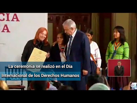 AMLO entrega Premio Nacional de Derechos Humanos 2019