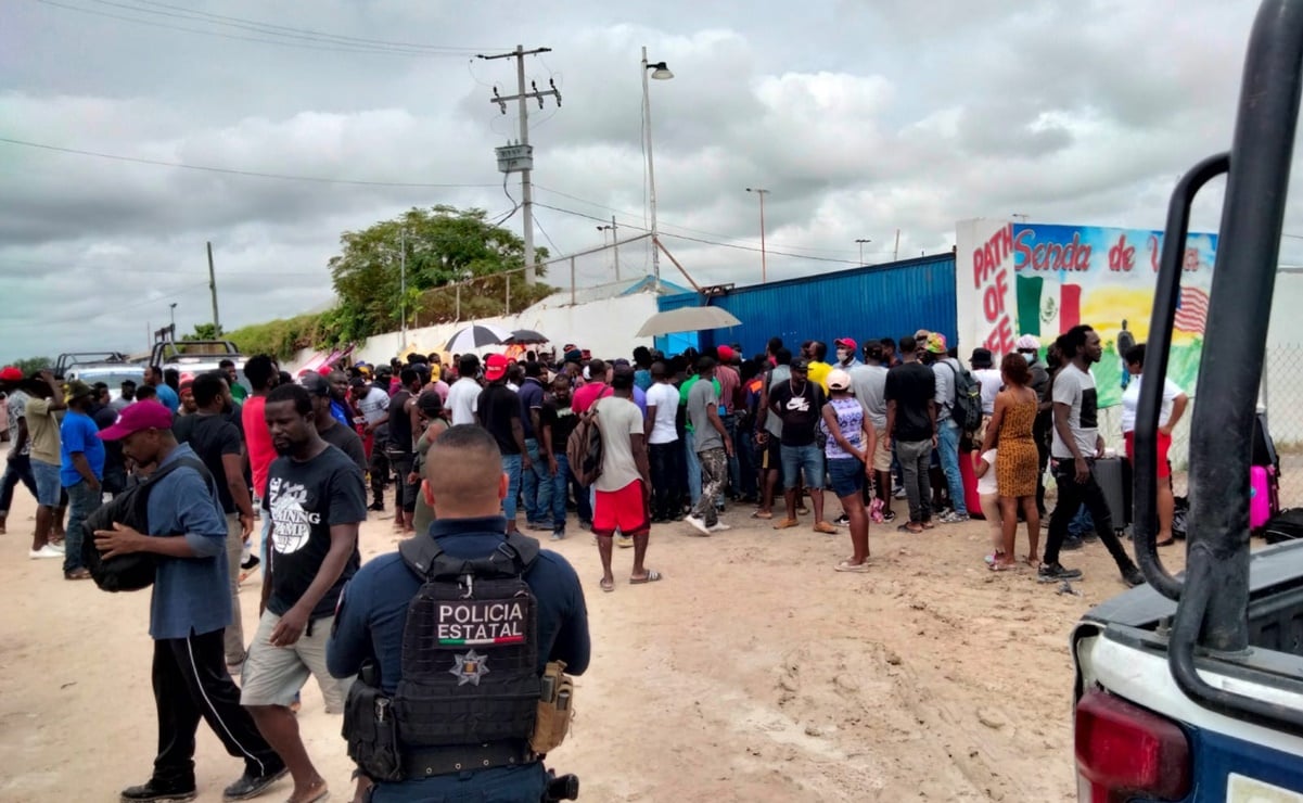 Migrantes haitianos se amotinan en albergue de Reynosa, Tamaulipas