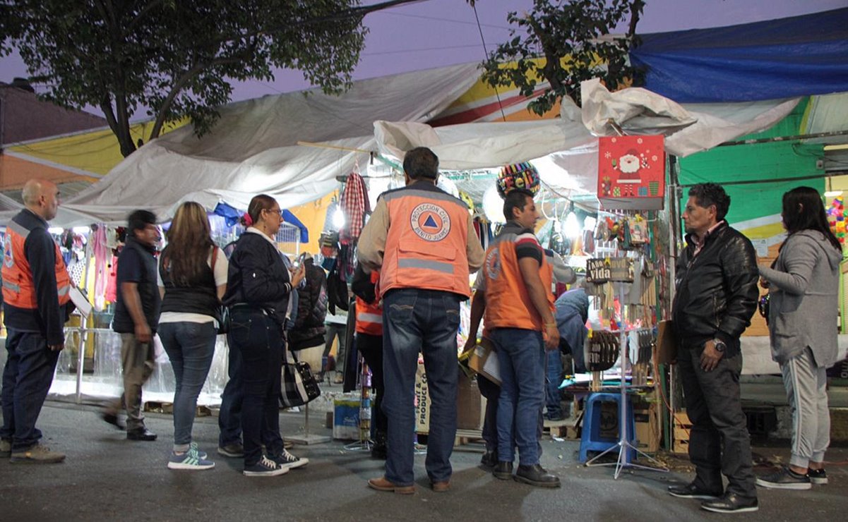 Realizan revisión en romería instalada cerca del mercado Postal en Benito Juárez