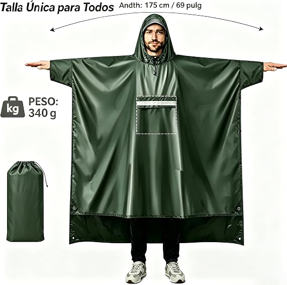 Poncho de Lluvia Impermeable - Foto 1
