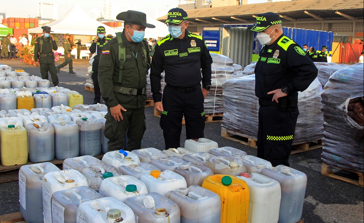 Incautan en Colombia 3.5 toneladas de cocaína destinadas a España y México