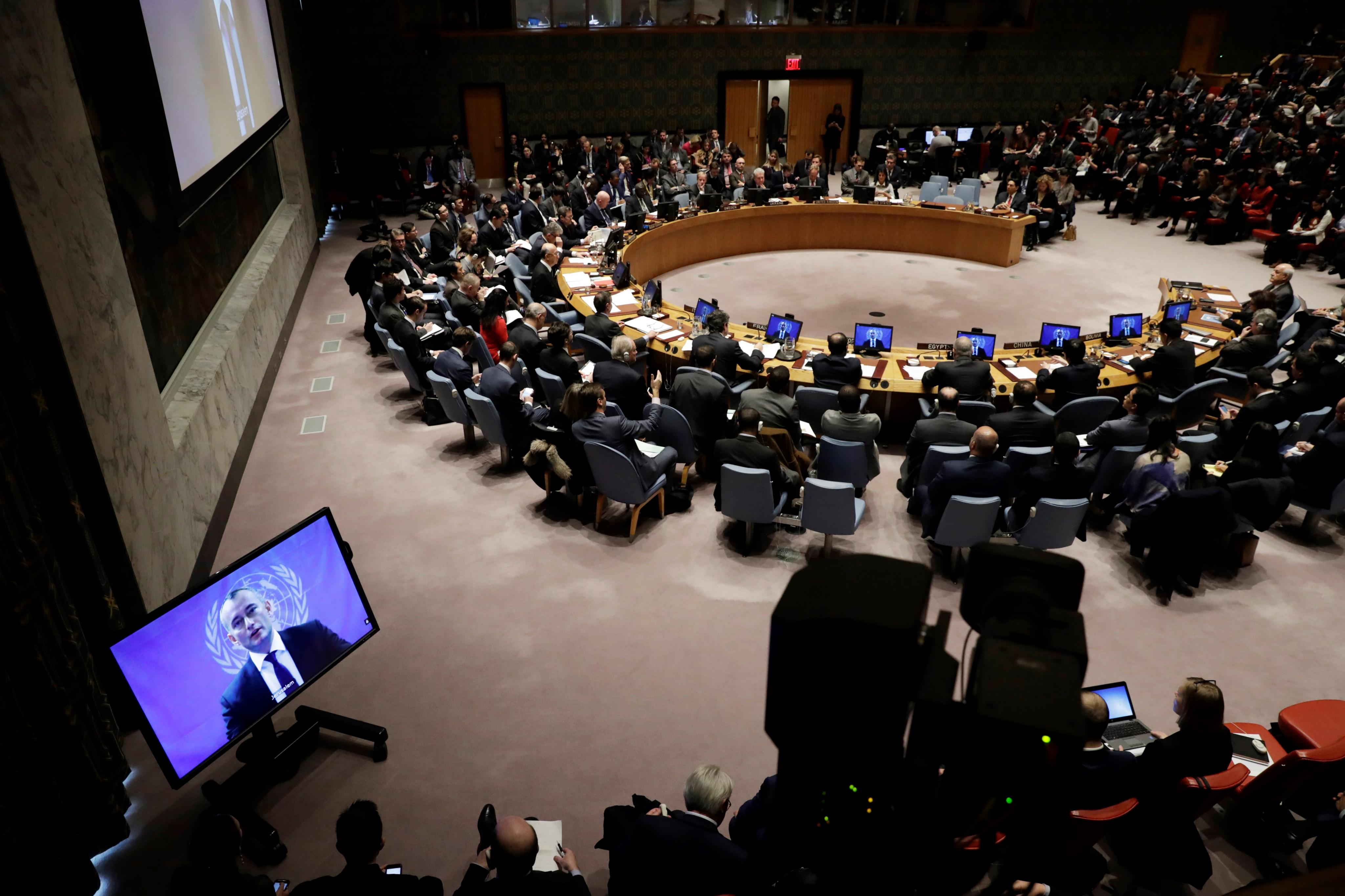 Comienza reunión de urgencia del Consejo de Seguridad de ONU por Jersualén