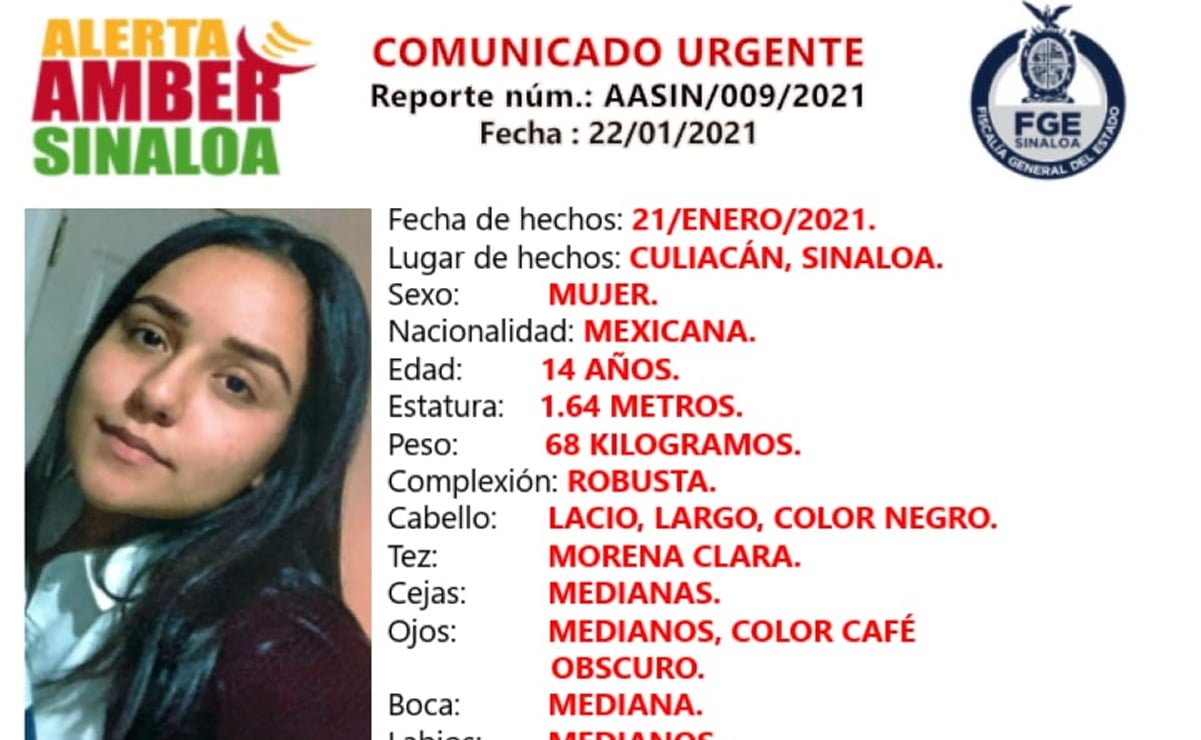 Localizan con vida a Ana Sofía, de 14 años, en Culiacán