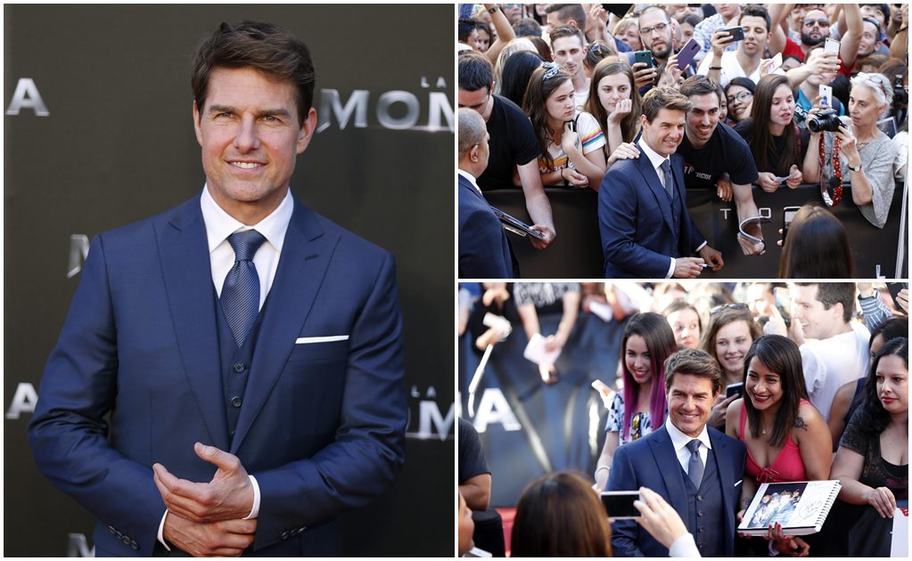 Tom Cruise consiente a sus fans en premiere de "La Momia"