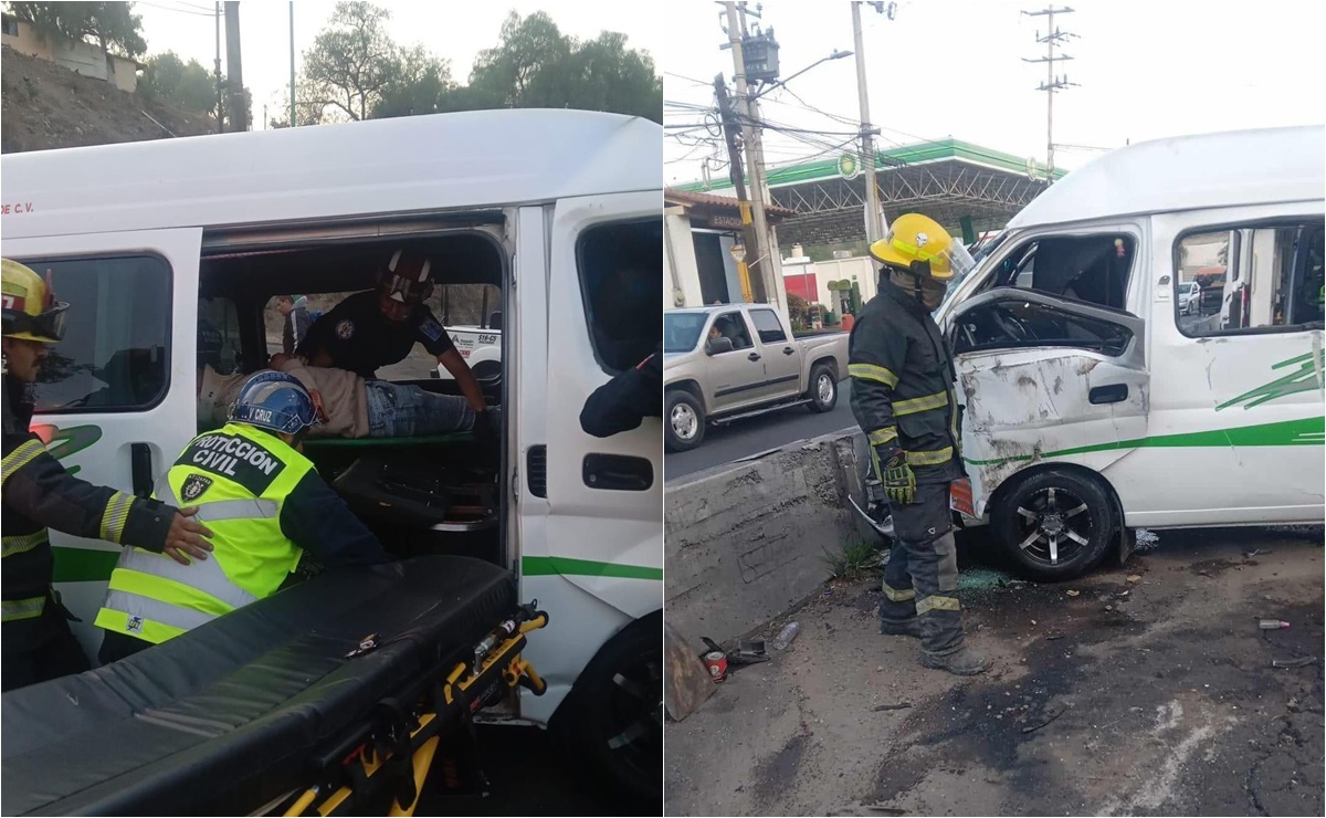 Choque automovilístico en carretera Nicolás Romero-Atizapán deja ocho personas lesionadas