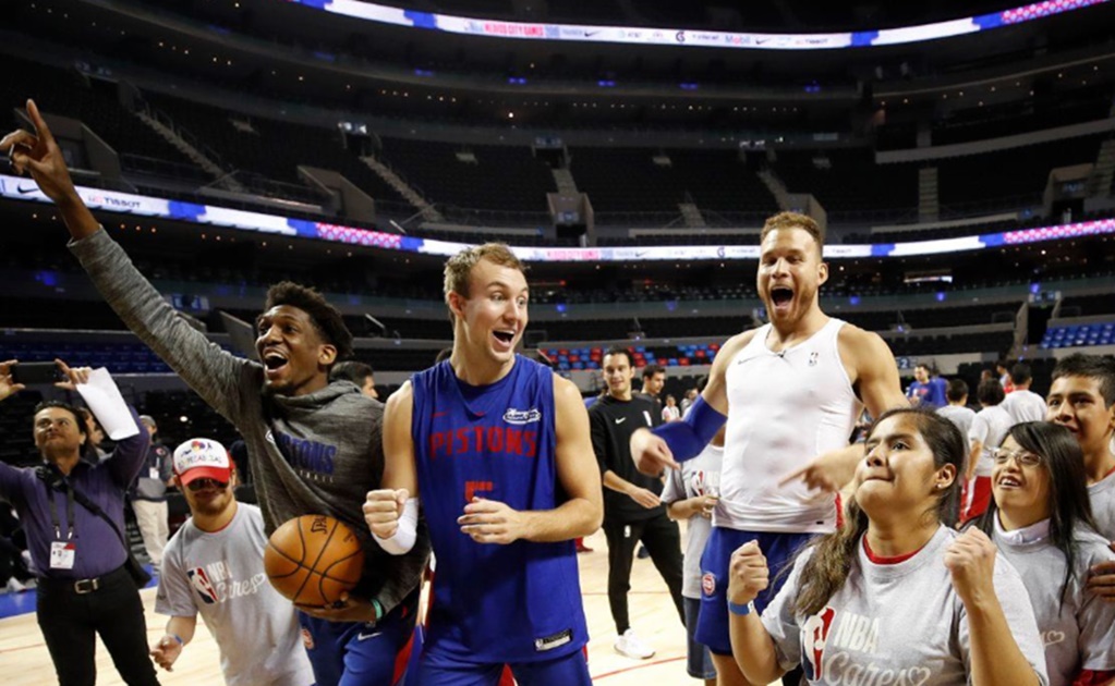 Detroit Pistons share NBA Cares clinic with Special Olympians in Mexico City