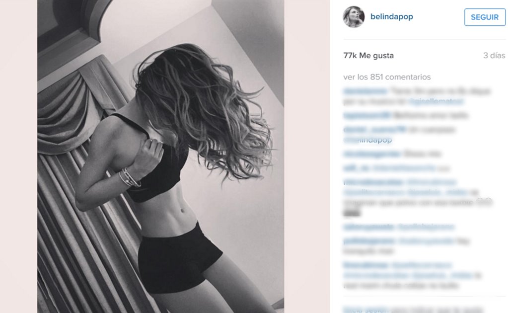 Belinda y su sexy fotografía en redes sociales