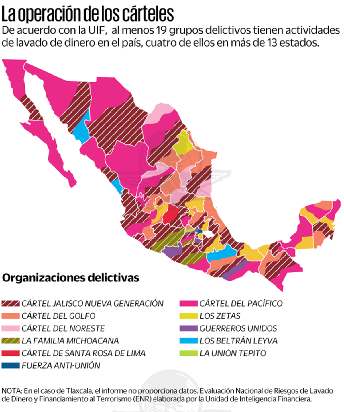 Cárteles del narco en México; el mapa de en dónde se encuentran
