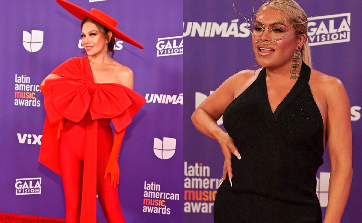 Thalía se roba las miradas durante la alfombra roja de los Latin American Music Awards