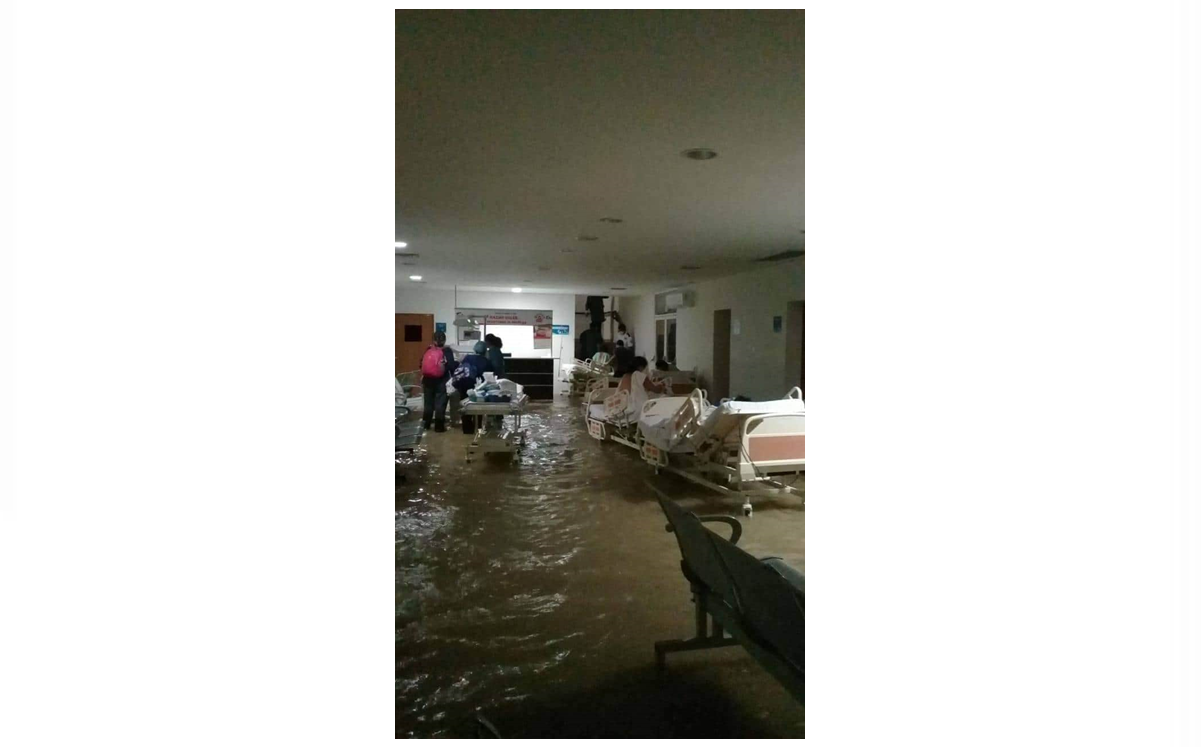 Se inunda Hospital Materno Infantil en Reynosa, Tamaulipas