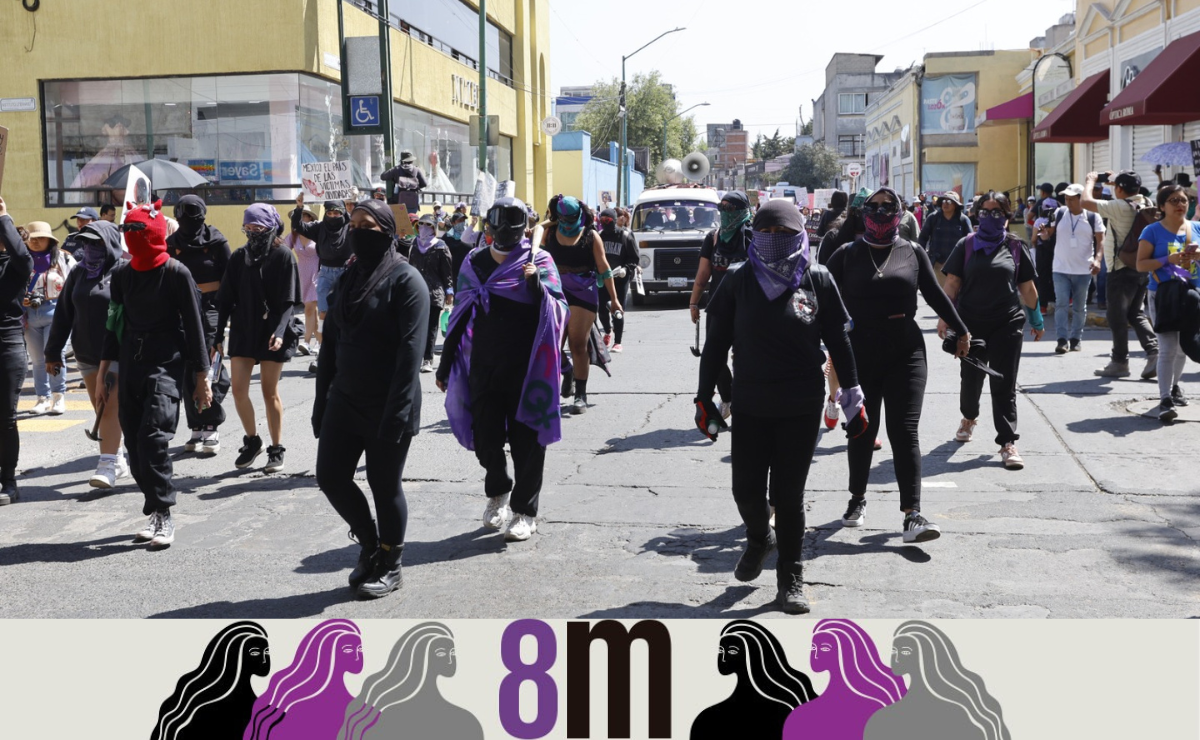 8M en Toluca: Mujeres alzan la voz contra feminicidios y violencia