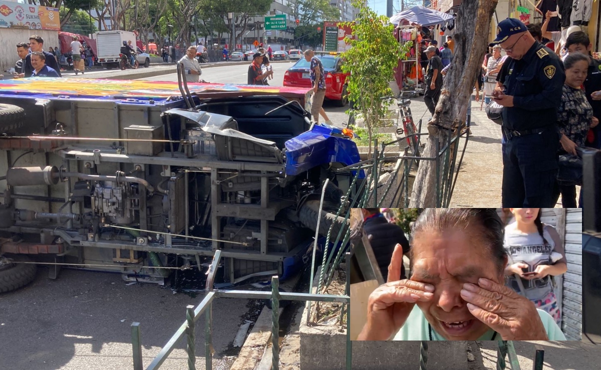 Diosito me ayudó para no estar ahí: comerciante llega tarde y observa accidente vehícular sobre su lugar de trabajo 