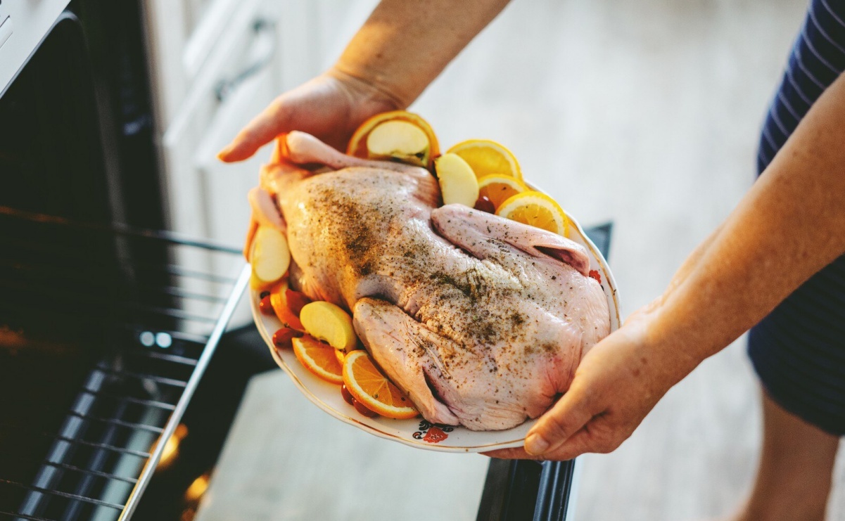 Pavo antes de cocinarlo 