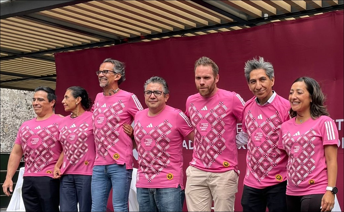 Presentan playera y medalla para el 40 aniversario del Maratón de la Ciudad de México