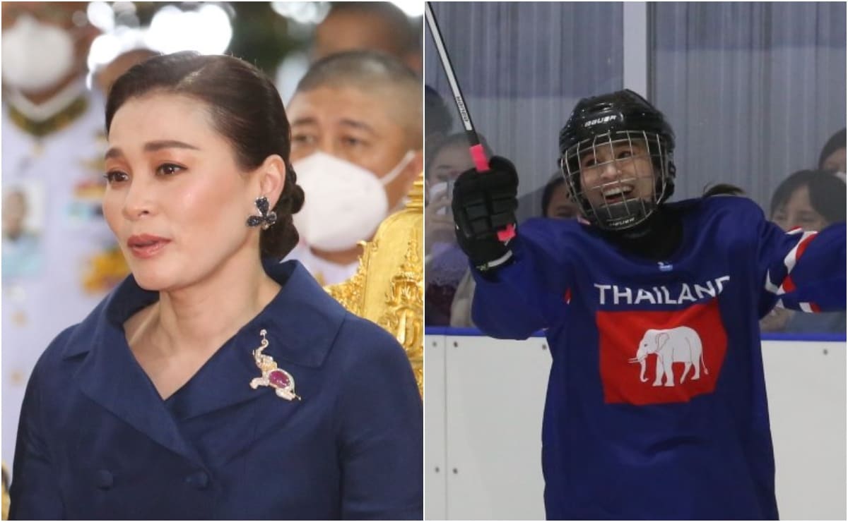 La reina Suthida de Tailandia impacta al jugar hockey sobre hielo