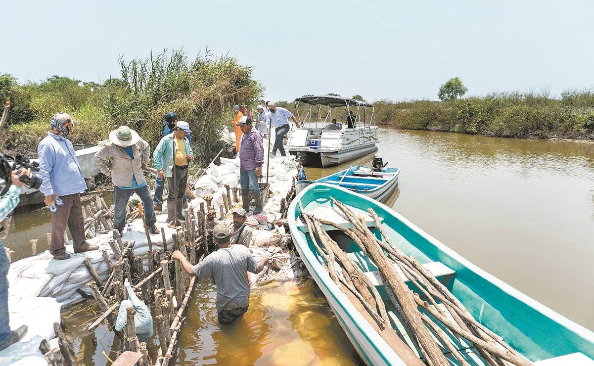 Frenan paso de agua salada a ríos abastecedores en Tamaulipas