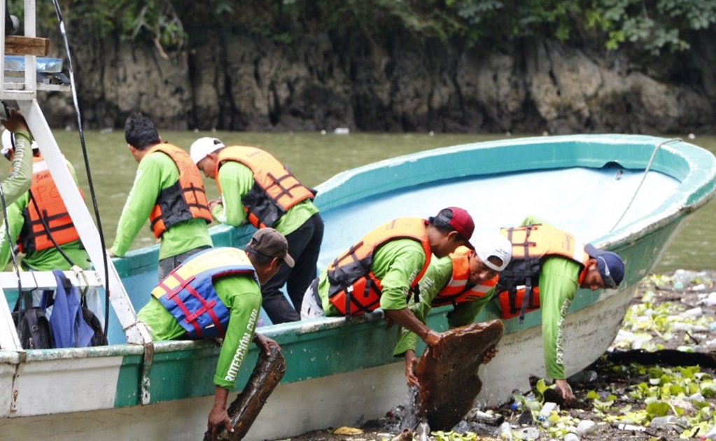 Recolectan 165 metros cúbicos de basura en Río Grijalva