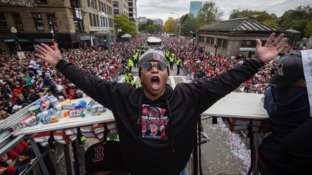 Red Sox celebra título en espectacular desfile