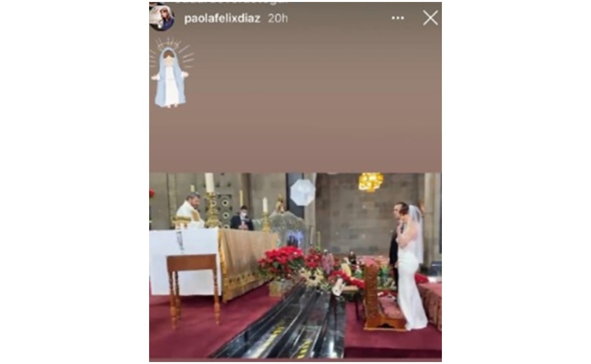 Paola Félix, funcionaria de CDMX, celebra boda en iglesia y difunde fotos