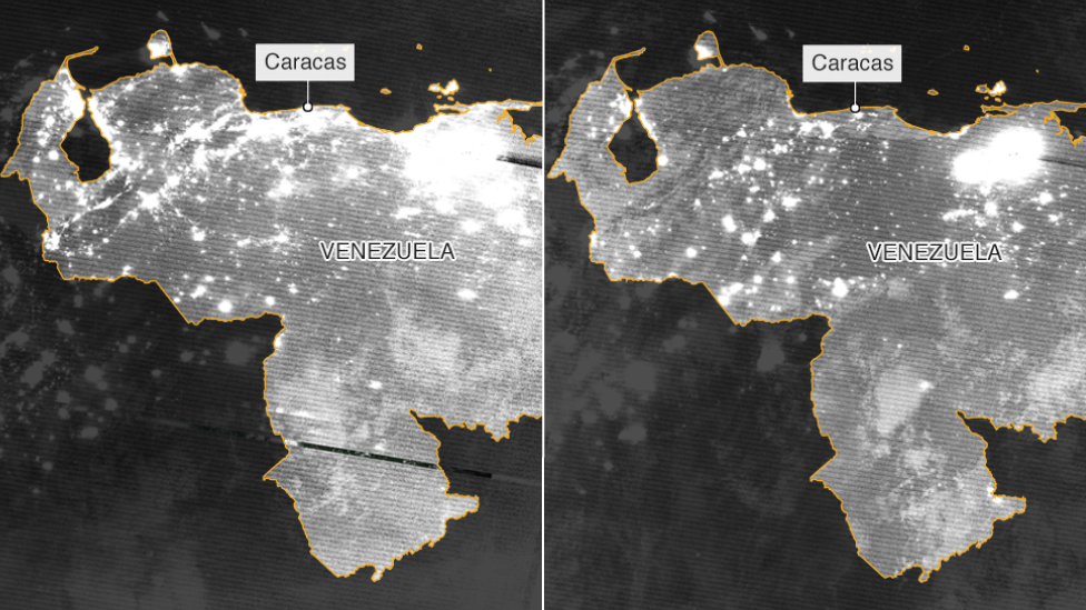 Así se vio desde el espacio el apagón más largo en la historia de Venezuela 