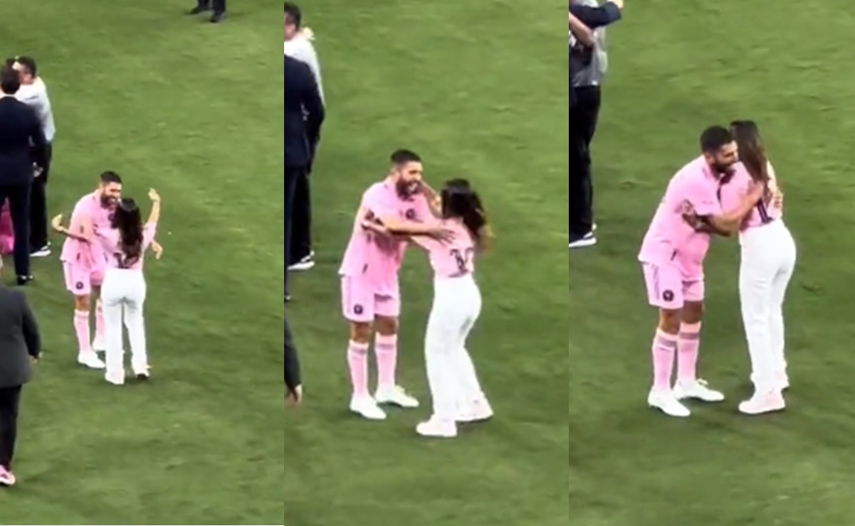 VIDEO: Antonella Rocuzzo confundió a Messi con Jordi Alba; se quedó cerca de besarlo